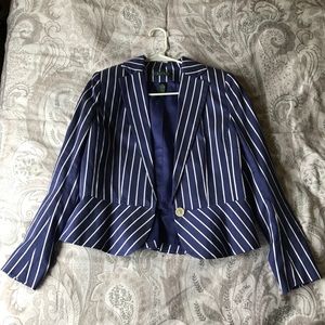 POLO RALPH LAUREN WOMEN’S STRIPED COTTON BLAZER